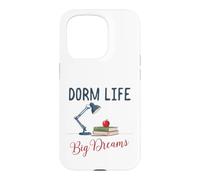 Custodia per iPhone 15 Pro Dorm Life Big Dreams Desk Lamp College Student Motivation