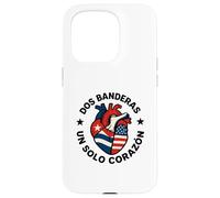 Custodia per iPhone 15 Pro Dos Banderas Un Solo Corazon Due Bandiere Un Cuore Cubano