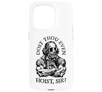 Custodia per iPhone 15 Pro Dost Thou Even Hoist Sir? Divertente Shakespeare Shades Gym Citazione