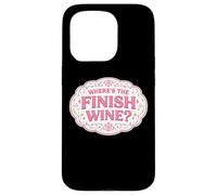 Custodia per iPhone 15 Pro Dov'è la fine Wine Lover Runner Running Race Joke Citazione
