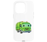 Custodia per iPhone 15 Pro Dumpy The Garbage Truck Sorridente Personaggio Design per Bambini