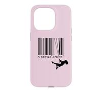 Custodia per iPhone 15 Pro ean code girl altalena out of the box extra LOL nero