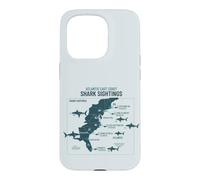 Custodia per iPhone 15 Pro East Coast Shark Sightings Cool Map