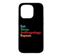 Custodia per iPhone 15 Pro Eat Sleep Antropologia Ripetizione per antropologi