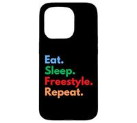 Custodia per iPhone 15 Pro Eat Sleep Freestyle Repeat per ballerini e amanti del freestyle
