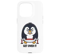 Custodia per iPhone 15 Pro Eccentrico pinguino superare gli ostacoli superarlo