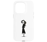 Custodia per iPhone 15 Pro Edgar Allan Poe Beloved Cat