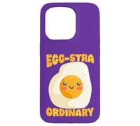 Custodia per iPhone 15 Pro Egg-Stra, simpatico gioco di parole a forma di uovo fritto