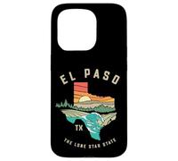 Custodia per iPhone 15 Pro El Paso Texas Outdoors Vintage Nature Illustration