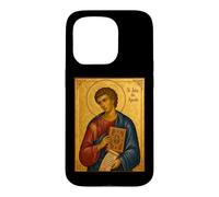 Custodia per iPhone 15 Pro Elegante icona cattolica di San Giovanni Apostolo
