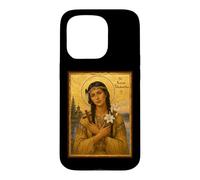Custodia per iPhone 15 Pro Elegante icona cattolica di Santa Kateri Tekakwitha
