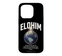 Custodia per iPhone 15 Pro Elohim All Things Are From Him Christian Spanish Bibbia Verse