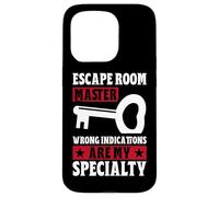 Custodia per iPhone 15 Pro Escape Room Master Indicazioni sbagliate sono il mio gioco di specialità