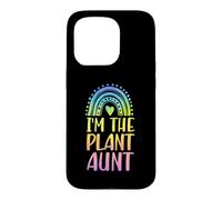Custodia per iPhone 15 Pro Estetica I'm The Plant Aunt Boho Rainbow Heart