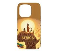 Custodia per iPhone 15 Pro Ethiopian Flag Rasta Africa Rising again from Ethiopia