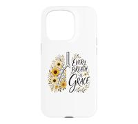 Custodia per iPhone 15 Pro Every Breath Is Grace Boho Floral Lungs Autunno Girasoli