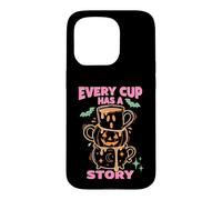 Custodia per iPhone 15 Pro Every Cup Has A Story Halloween Coffee Lover Mug Stack