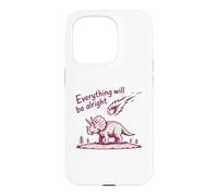 Custodia per iPhone 15 Pro Everything Is Alright Dinosaur Asteroid Chaos Graphic Retro