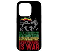 Custodia per iPhone 15 Pro EVERYWHERE IS WAR Discorso Haile Selassie Leone Giuda Reggae