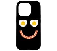 Custodia per iPhone 15 Pro Face Eggs And Bacon Ham Breakfast Smile