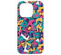 Custodia per iPhone 15 Pro Fantastica grafica retrò anni '80 e '90 in grassetto a forma di lettera