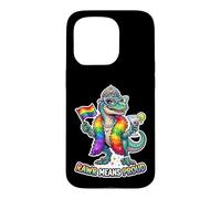 Custodia per iPhone 15 Pro Favoloso Rainbow Pride-o-Saurus Rex