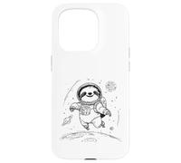 Custodia per iPhone 15 Pro Felice Bradipo Astronauta Space Explorer Cosmic Journey