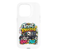 Custodia per iPhone 15 Pro Fidati del processo- Salva File Divertente Digital Artist Design