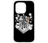 Custodia per iPhone 15 Pro Figure di battaglia di scacchi Chessman Scacco matto Scacchi