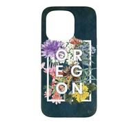 Custodia per iPhone 15 Pro Fiori di Oregon Word Art - Oregon State USA Souvenir