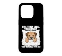 Custodia per iPhone 15 Pro First They Steal Your Heart - Border Terrier Amante Dog Mom