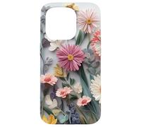 Custodia per iPhone 15 Pro Floral Flower Pattern Botanical Nature Garden Bloom Cute