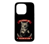 Custodia per iPhone 15 Pro Fluente urlare alle 3 del mattino Midnight Feline