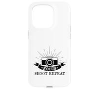 Custodia per iPhone 15 Pro Focus Shoot Repeat Photography Camera Enthusiast Funny Click