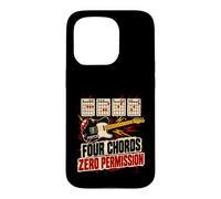 Custodia per iPhone 15 Pro Four Chords Zero Permission Punk Rock Chitarrista