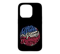 Custodia per iPhone 15 Pro Francese Vin Pain Fromage Bastille Day Cultura