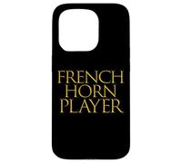 Custodia per iPhone 15 Pro French Horn Player Wind Brass Music Instrument - French Horn