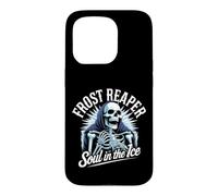 Custodia per iPhone 15 Pro Frost Reaper - Scheletro Gotico Blu Sunburst Morte Ghiaccio