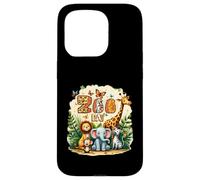 Custodia per iPhone 15 Pro Fun Zoo Day Cute Wildlife Animali Scuola FieldTrip Safari