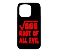 Custodia per iPhone 15 Pro Funny 666 Square Root All Evil Matematico Insegnante di Matematica