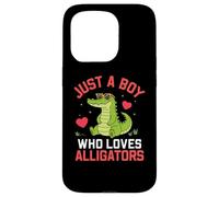 Custodia per iPhone 15 Pro Funny Animal Crocodile, Just a boy who loves Alligators