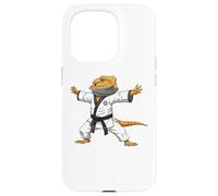 Custodia per iPhone 15 Pro Funny Bearded dragons doing Karate Samurai Ninja lizard
