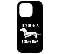 Custodia per iPhone 15 Pro Funny Dachshund Its Been a Long Day Dachshund Mom Doxie Mama