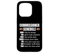 Custodia per iPhone 15 Pro Funny Fantasy Football Commissioner Schedule Draft Day