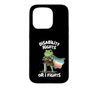 Custodia per iPhone 15 Pro Funny Fight Until Disability Rights Medieval Frog Meme