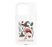 Custodia per iPhone 15 Pro Funny Flamingo Pun Flocking Magical Pagan Wiccan Witch