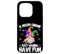 Custodia per iPhone 15 Pro Funny Gnome For Men Women Who Just Wanna Have Fun Mardi Gras