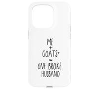 Custodia per iPhone 15 Pro funny goat me and goats One Broke husband