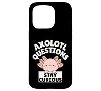 Custodia per iPhone 15 Pro Funny Kids Axolotl Questions Stay Curious