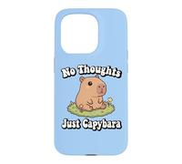 Custodia per iPhone 15 Pro Funny Kids Kawaii Meme Chill No Thoughts Just Capybara Vibes